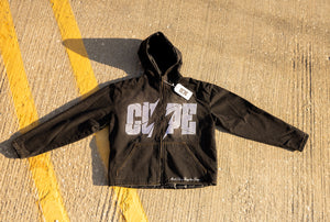 Make Your Brighter Days - Insulated Denim Zip-Up Hoodie for Fall